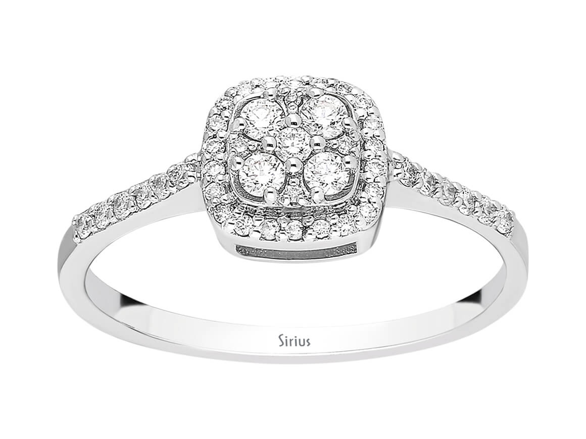 Birgie Kissenförmiger Diamant-Halo-Ring
