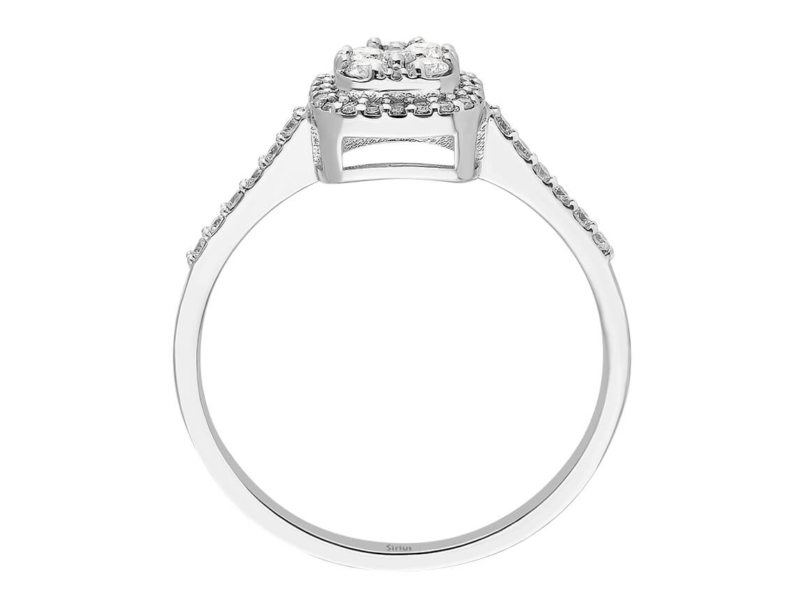 Birgie Kissenförmiger Diamant-Halo-Ring