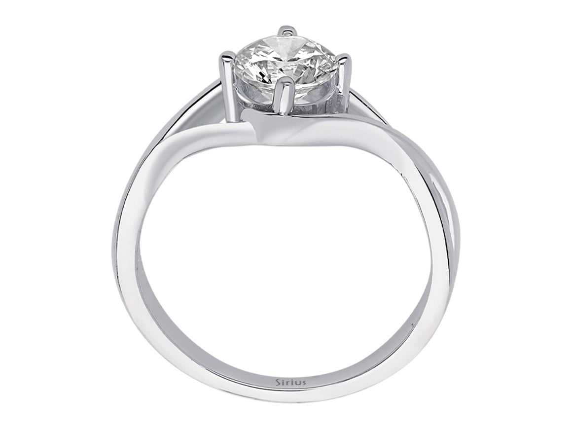 Birgie 0.80 Karat Diamant Solitär Ring aus 14K Weißgold