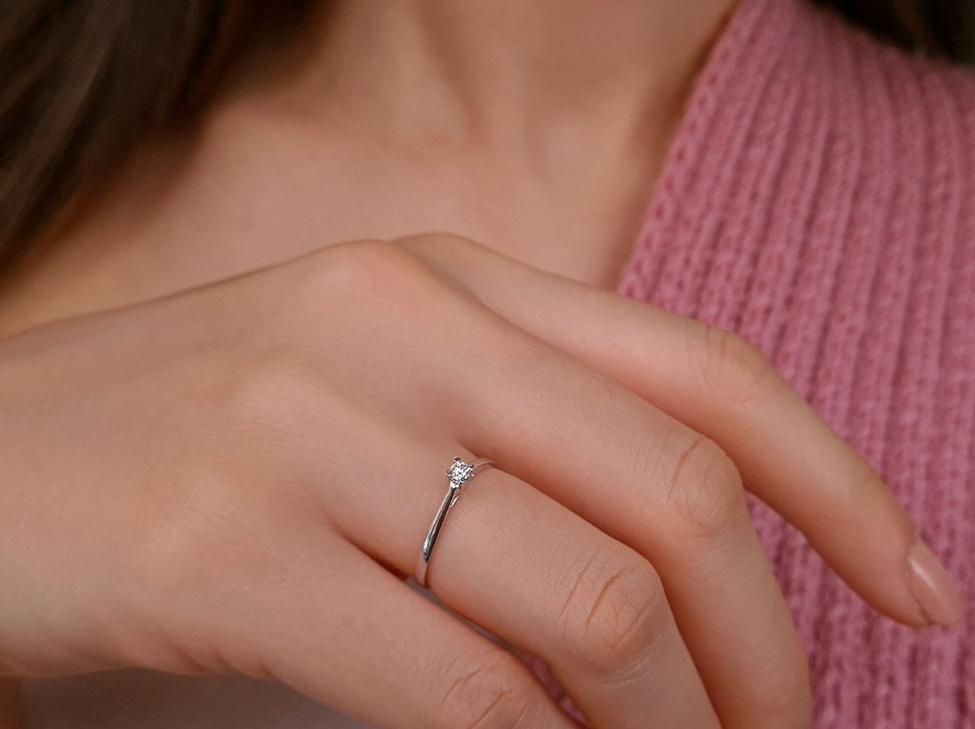 0.05 carat solitaire diamond ring