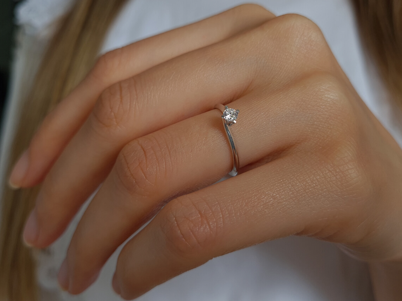0.15 carat solitaire diamond ring