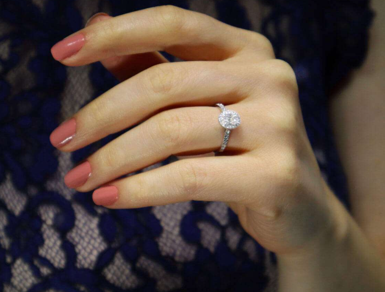 Bague baguette en diamant de 0,43 carat au total