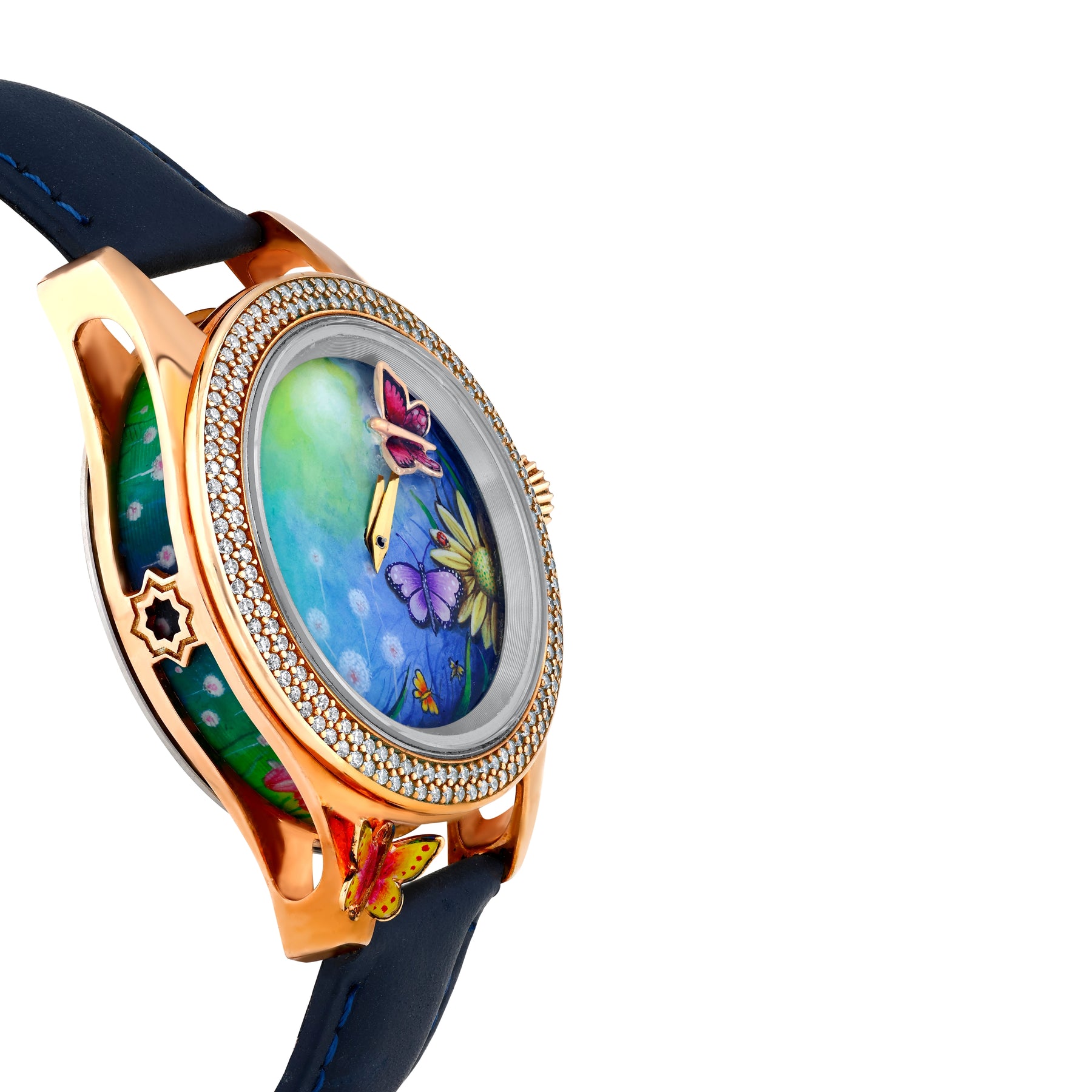 Schmetterlings Frauenarmbanduhr