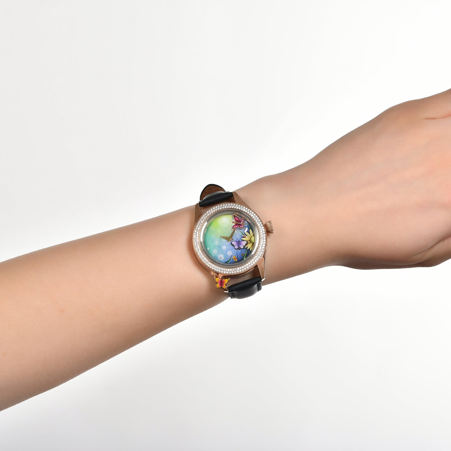 Schmetterlings Frauenarmbanduhr