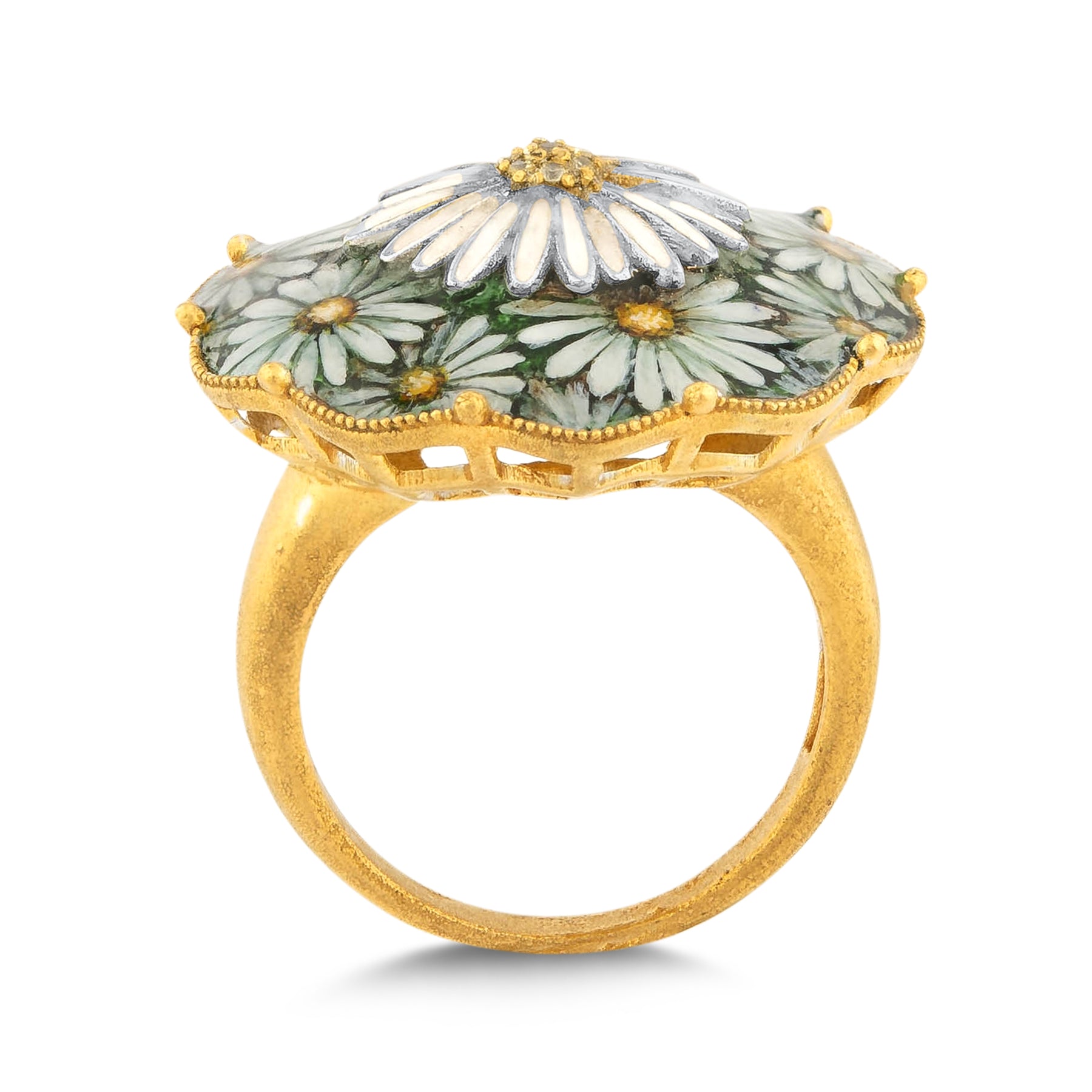 Bague avec marguerites