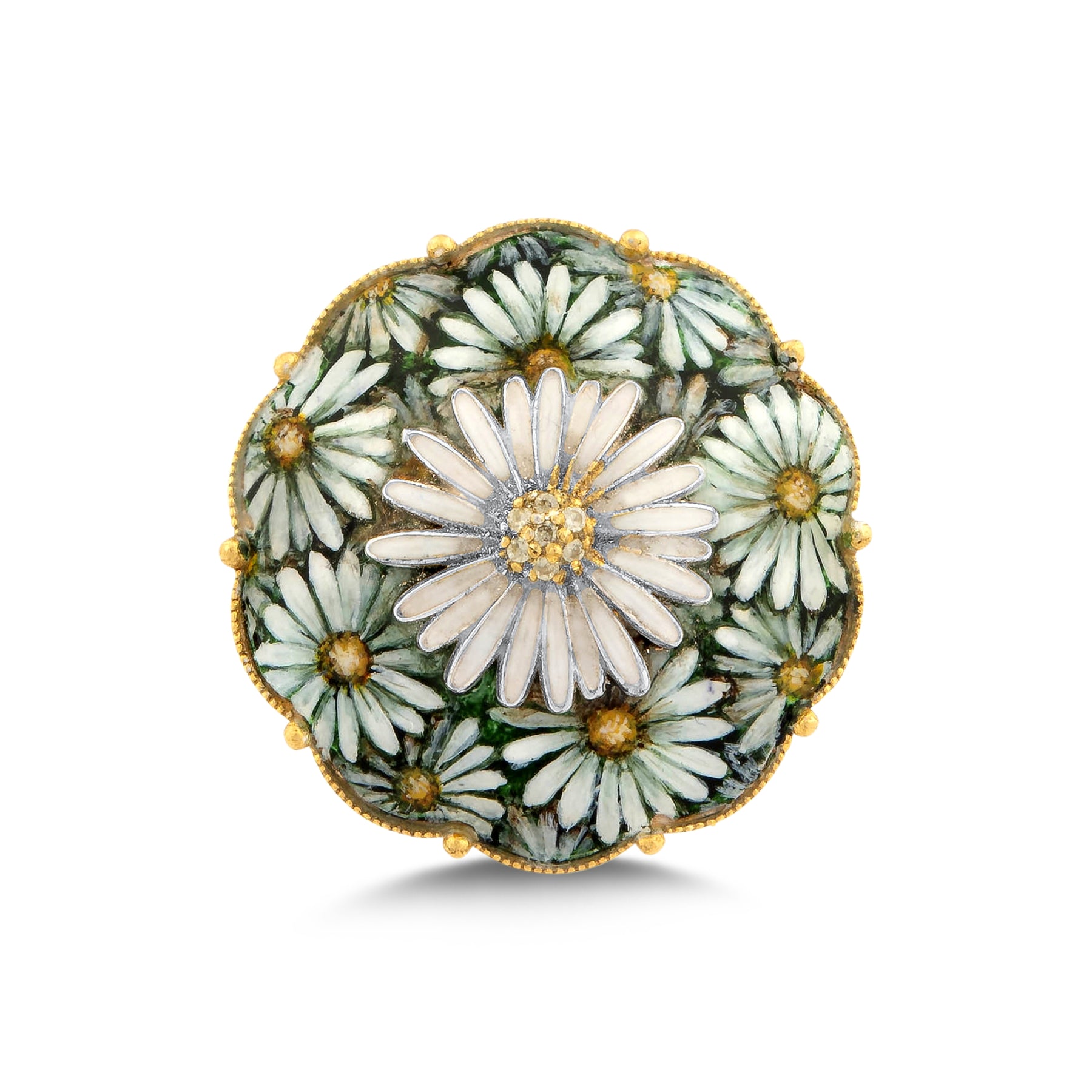 Bague avec marguerites