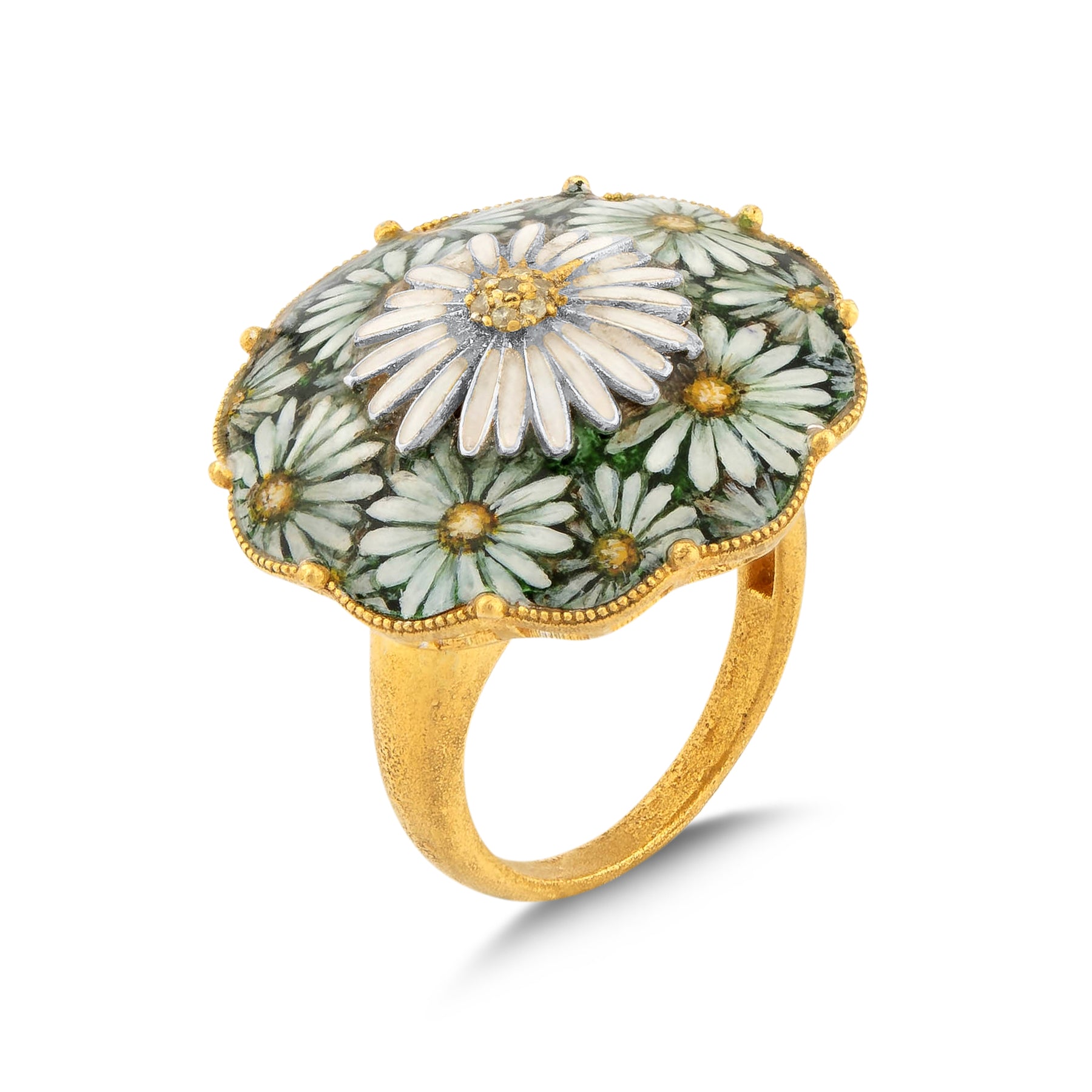 Bague avec marguerites