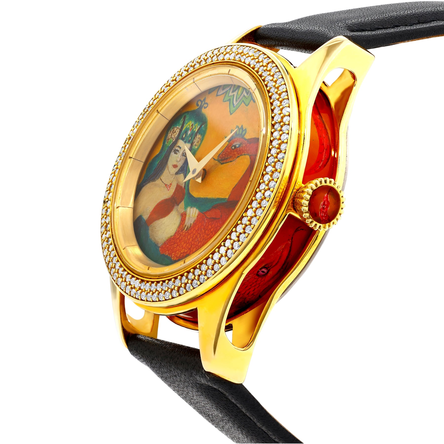 Beautiful Sahmaran Painted Clock