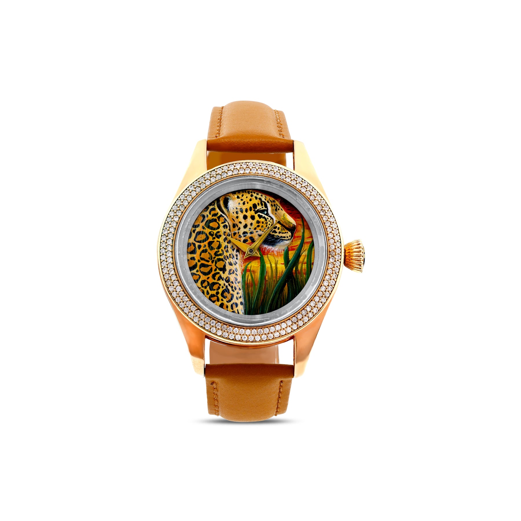 Gemstone Micro Painted Jaguar Watch