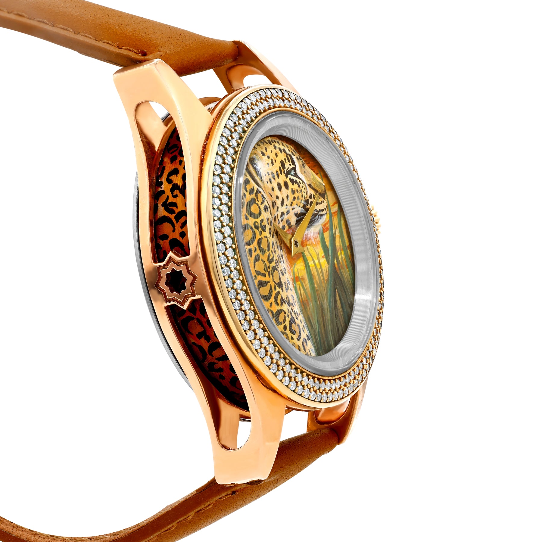 Gemstone Micro Painted Jaguar Watch