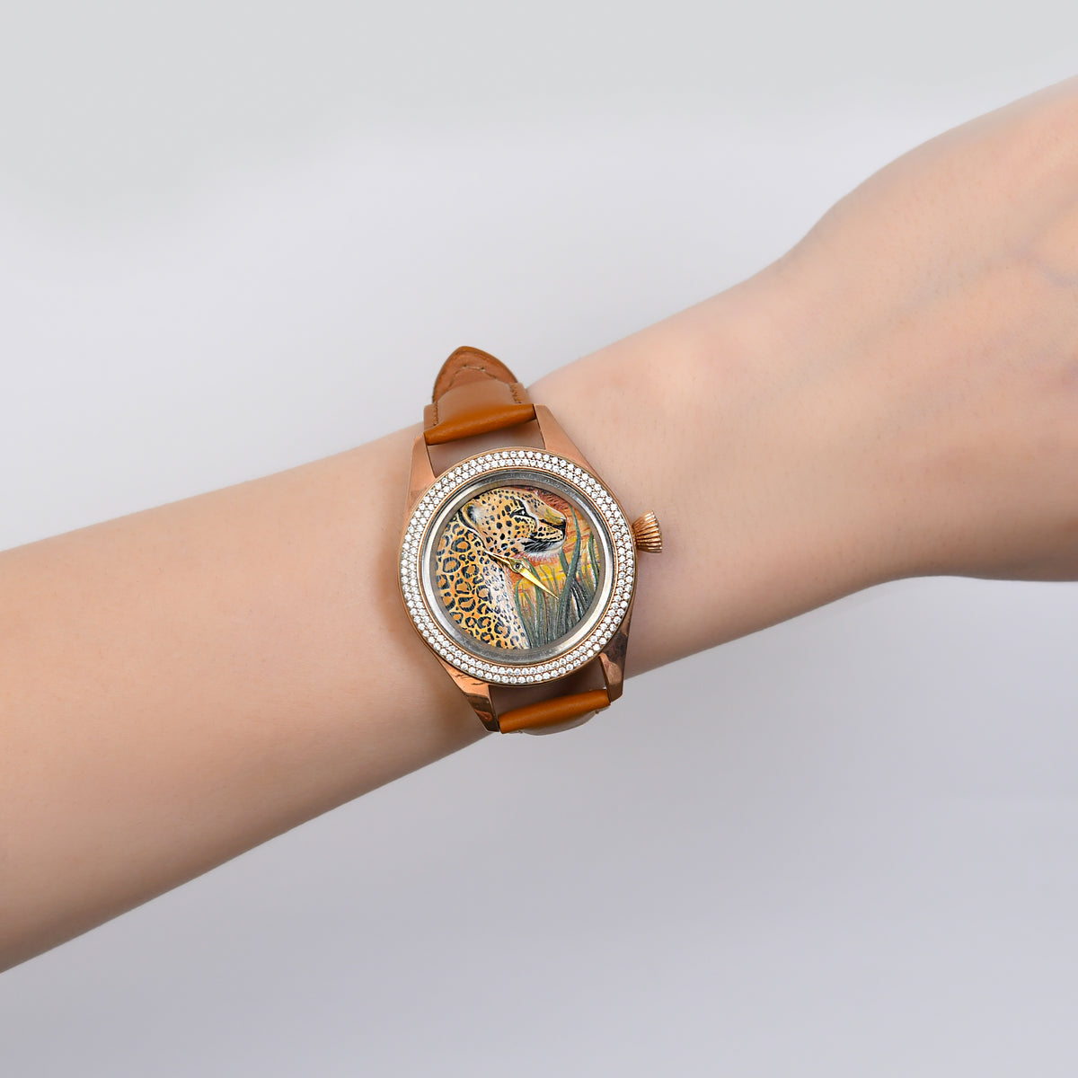 Gemstone Micro Painted Jaguar Watch