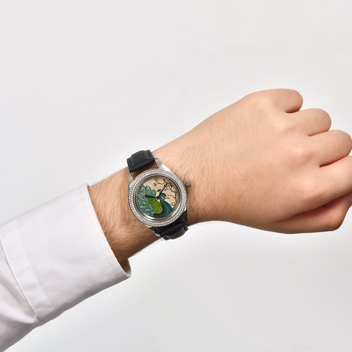 Montre avec Motif de Paon