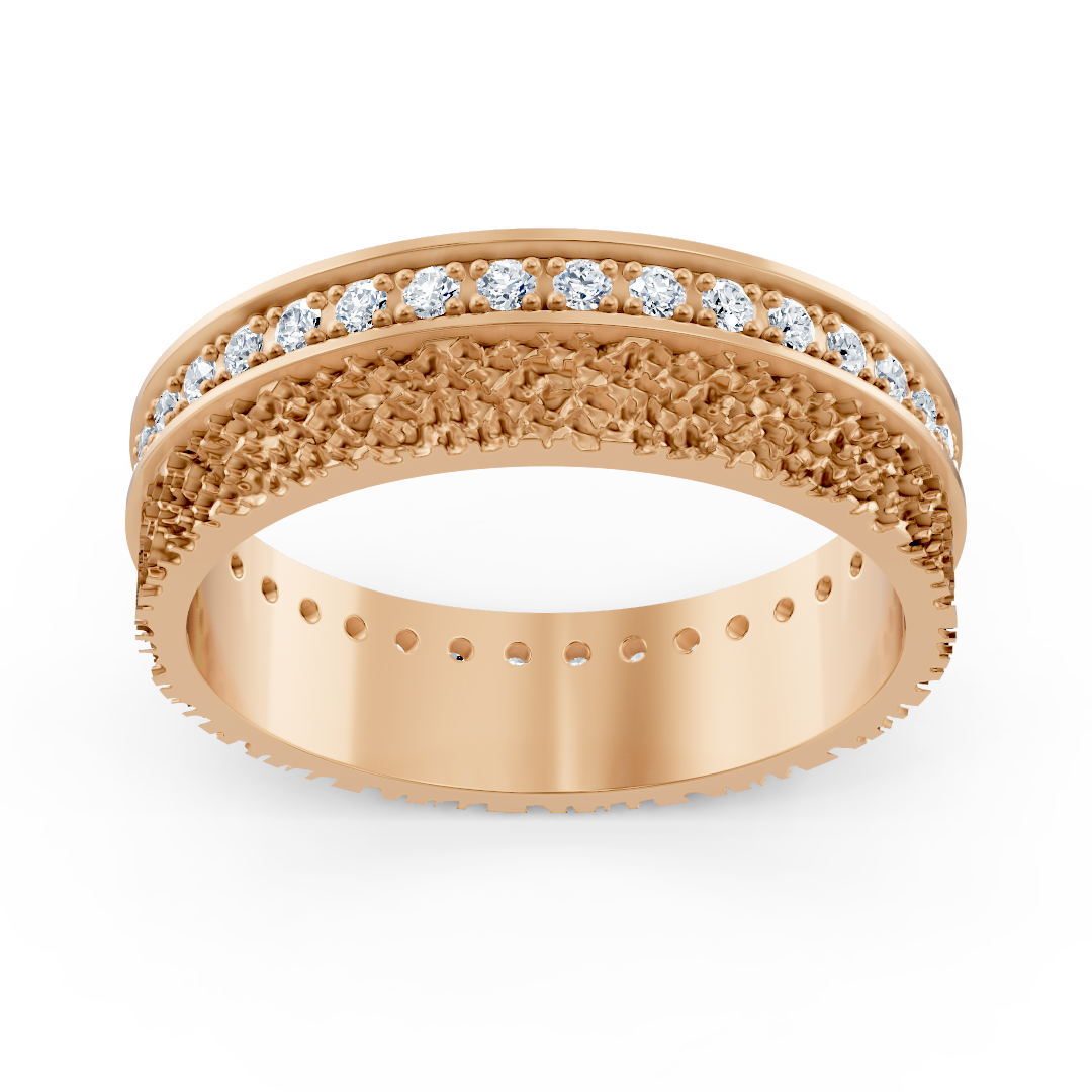 Exquisiter Diamantring aus 14K Roségold