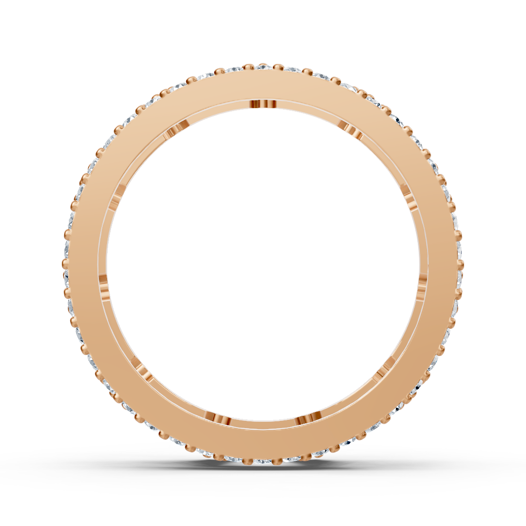 Exquisiter Eternity Ring mit Diamanten in Rosegold