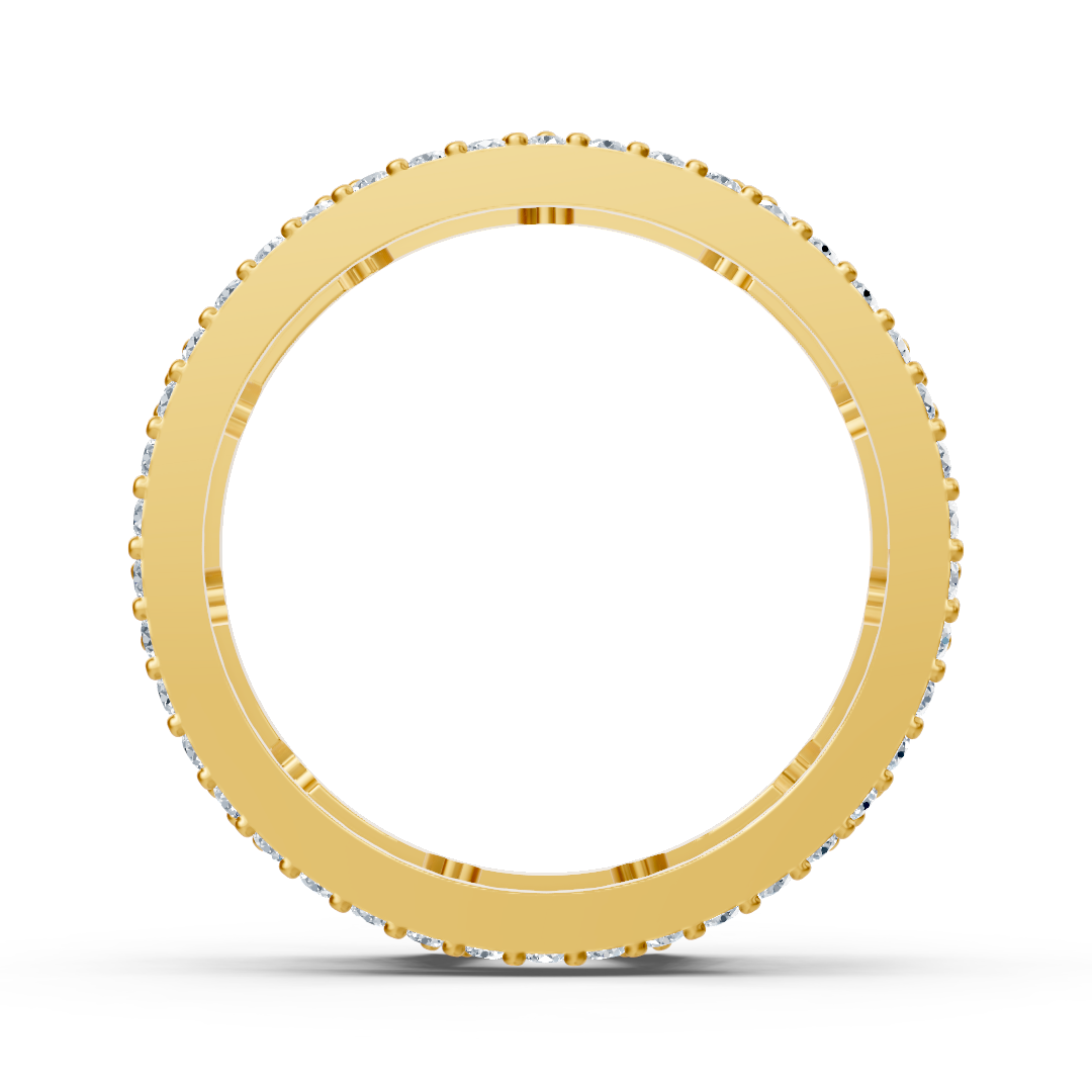 Exquisiter Eternity Ring mit Diamanten in Gelbgold