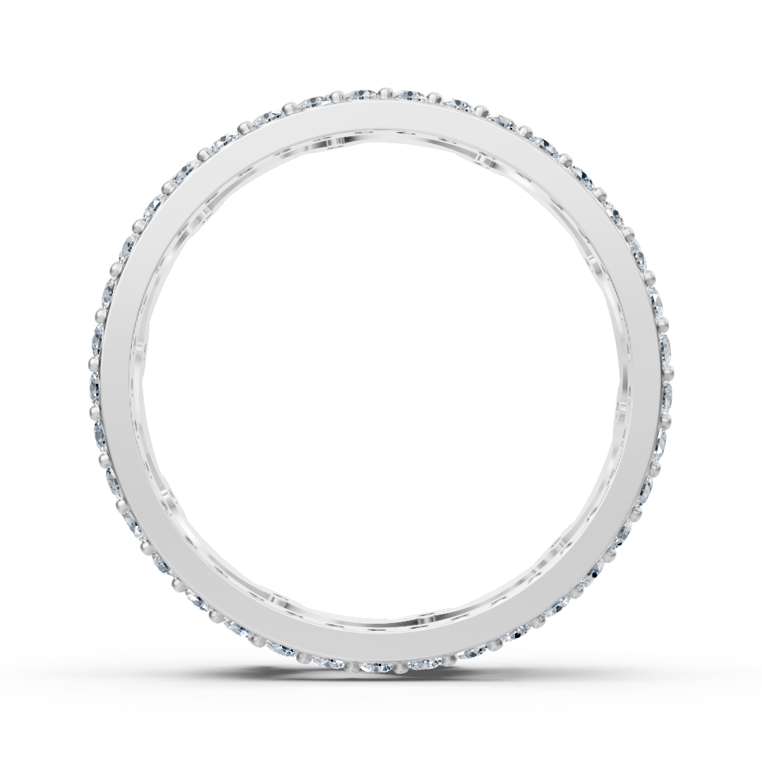 14 Karat Weißgold Diamant Ewigkeitsring - Funkelnder Memoire Ring für Damen