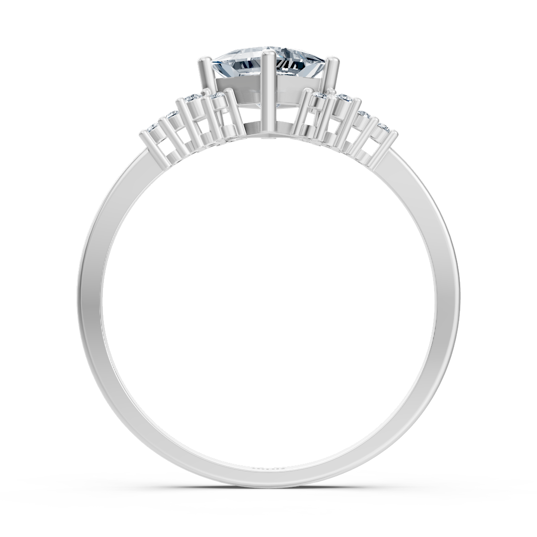Birgie Diamant- und Saphirring in Weissgold