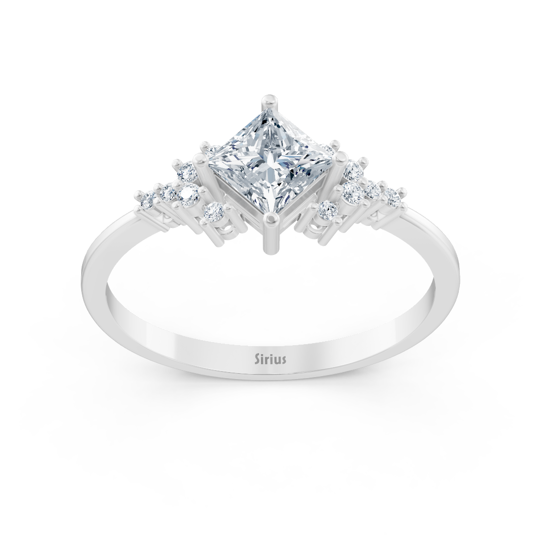 Birgie Diamant- und Saphirring in Weissgold