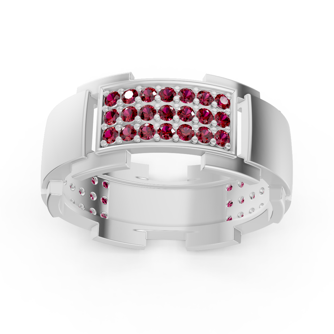 14 Karat Gold Design Trauring mit Diamanten