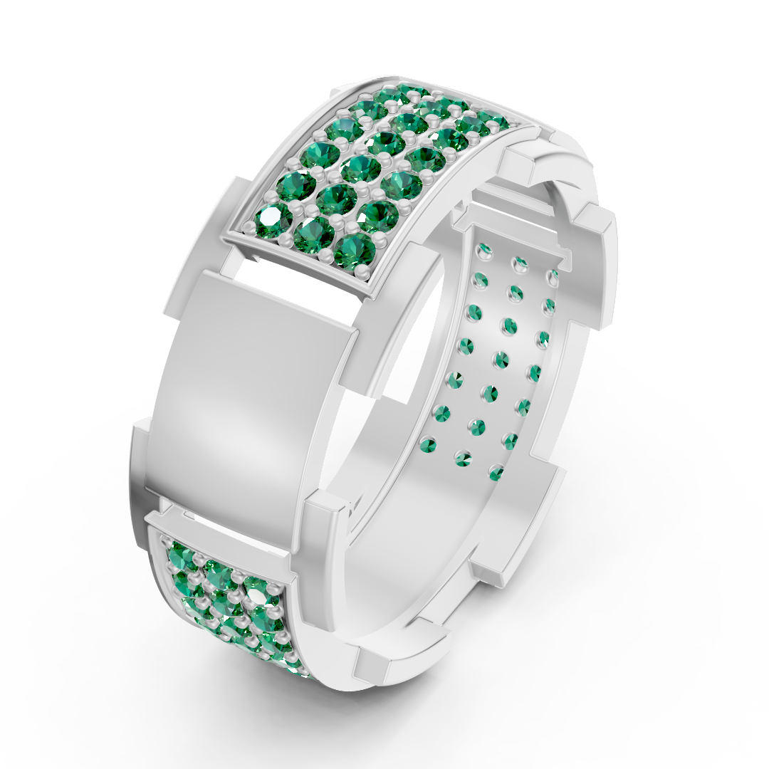 14 Karat Gold Design Trauring mit Diamanten