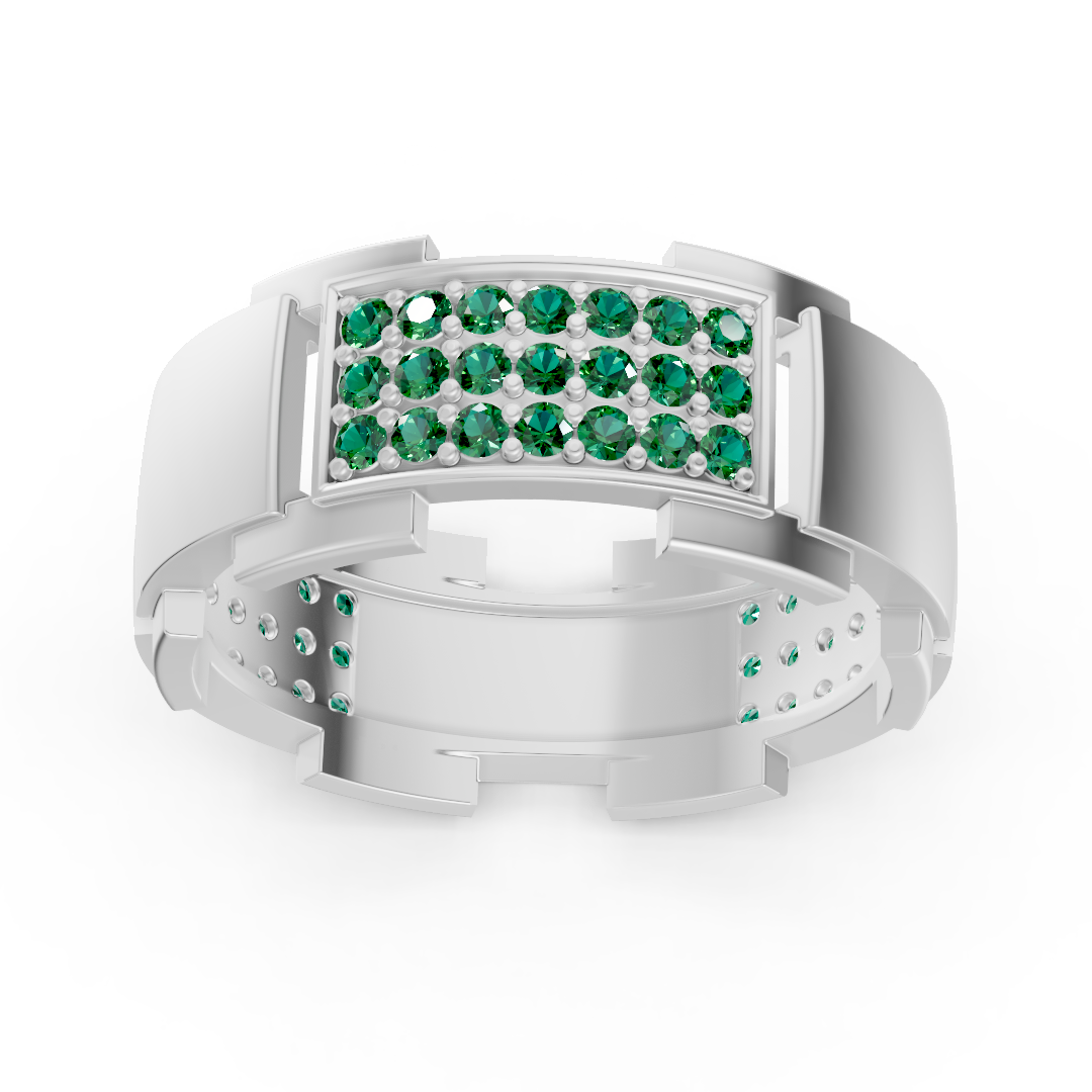 14 Karat Gold Design Trauring mit Diamanten