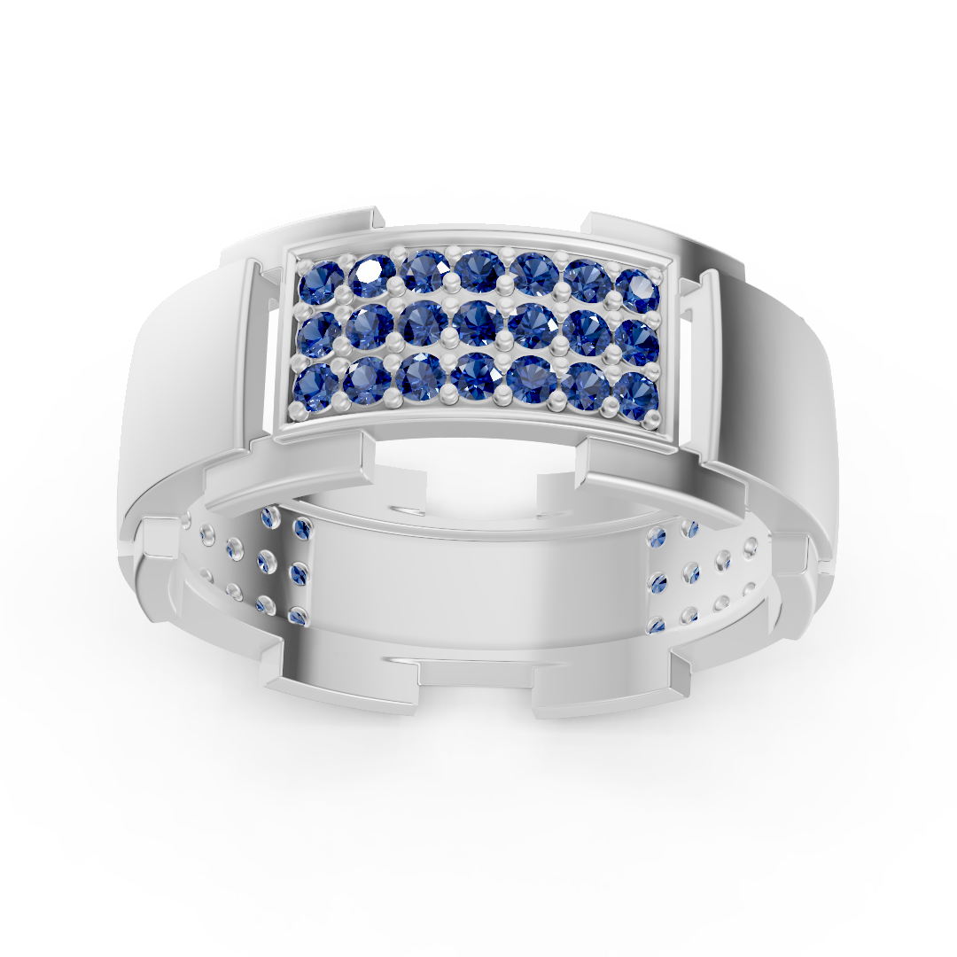 14 Karat Gold Design Trauring mit Diamanten