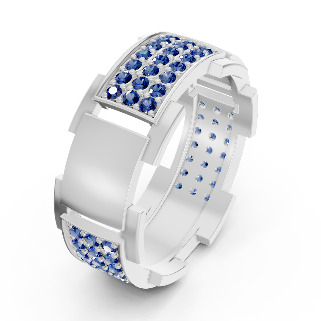 14 Karat Gold Design Trauring mit Diamanten