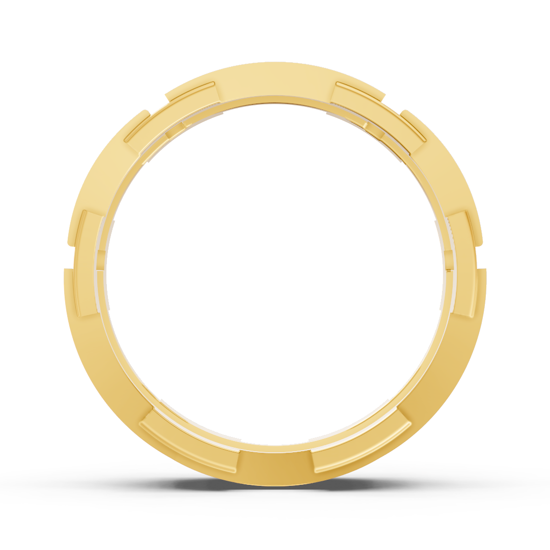 14 Karat Gold Design Trauring mit Diamanten