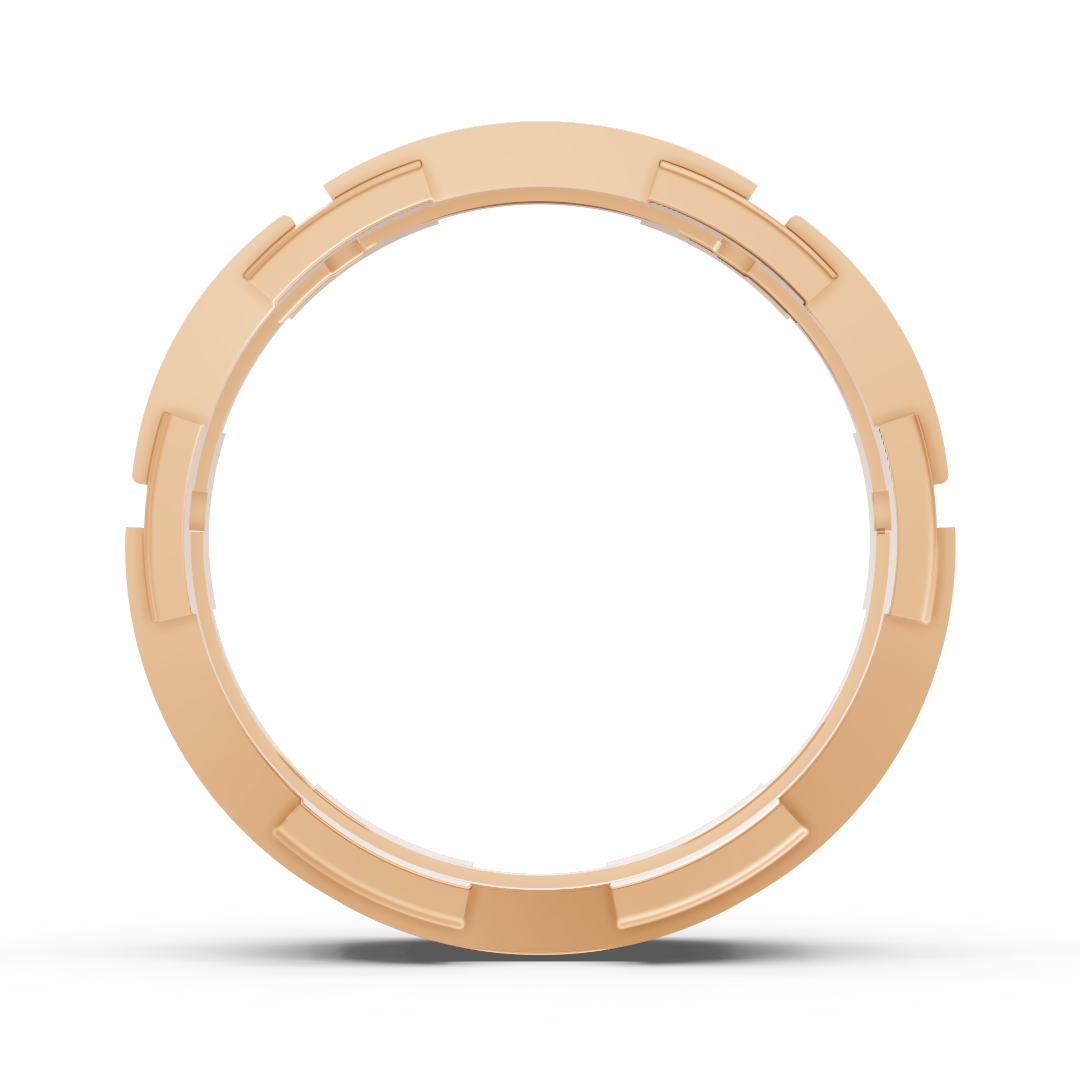 14 Karat Gold Design Trauring mit Diamanten
