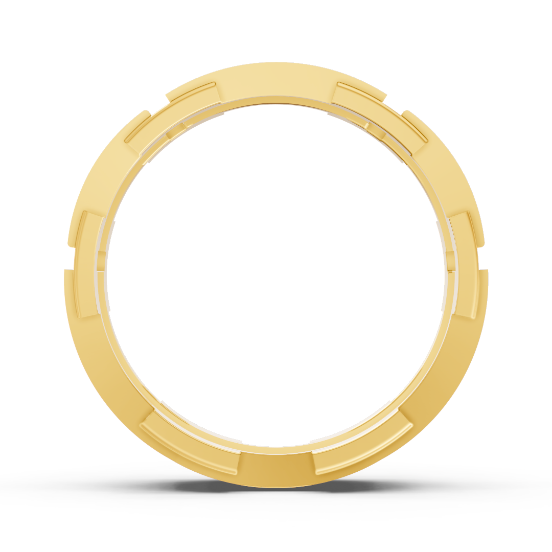 14 Karat Gold Design Trauring mit Diamanten