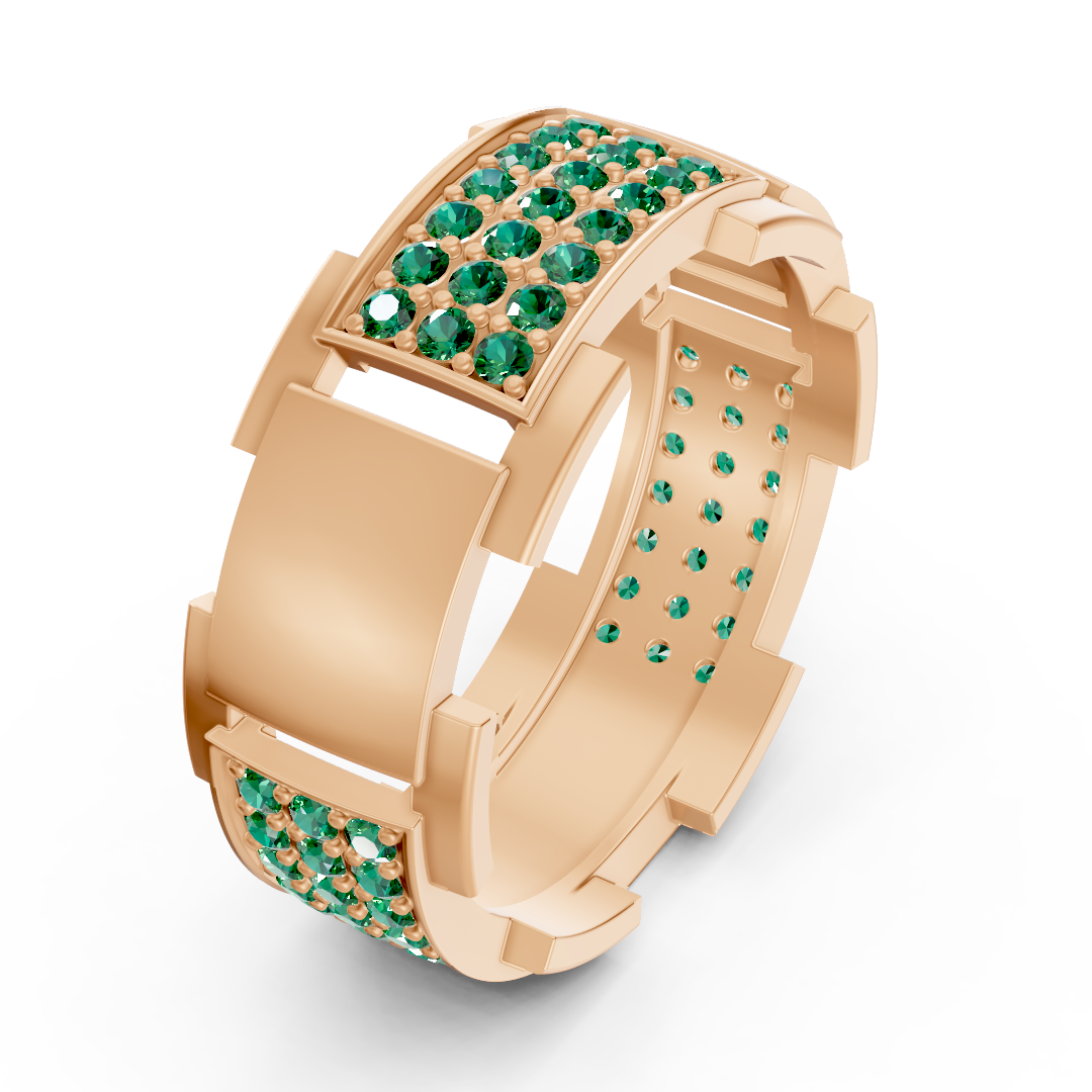 14 Karat Gold Design Trauring mit Diamanten