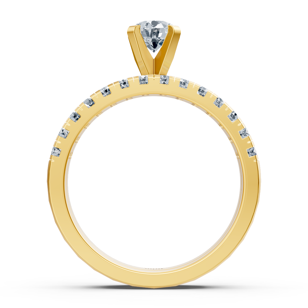Gelbgold Diamant Vorsteckring mit Beisteckring
