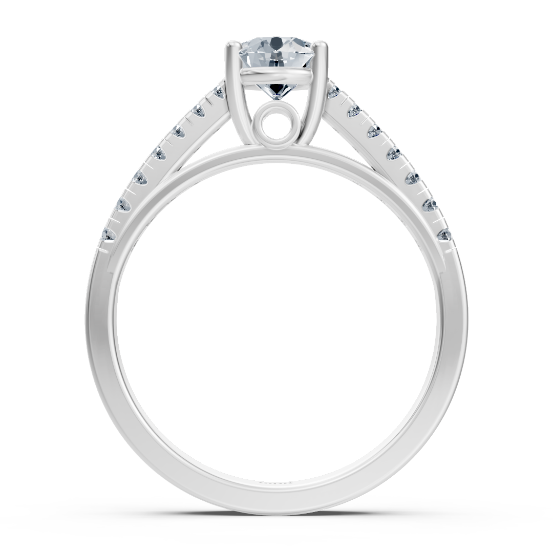 Bague en diamant Sirius en or blanc 14 carats