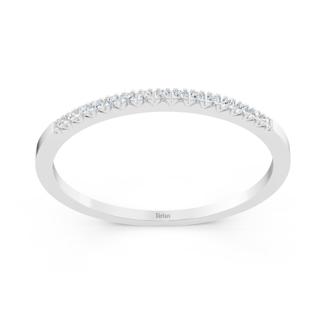 white gold diamond memoire ring