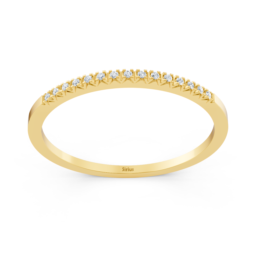 Gelbgold Diamant Memoire Ring