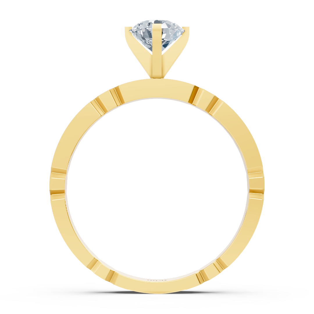 Yellow gold diamond ring - timeless design