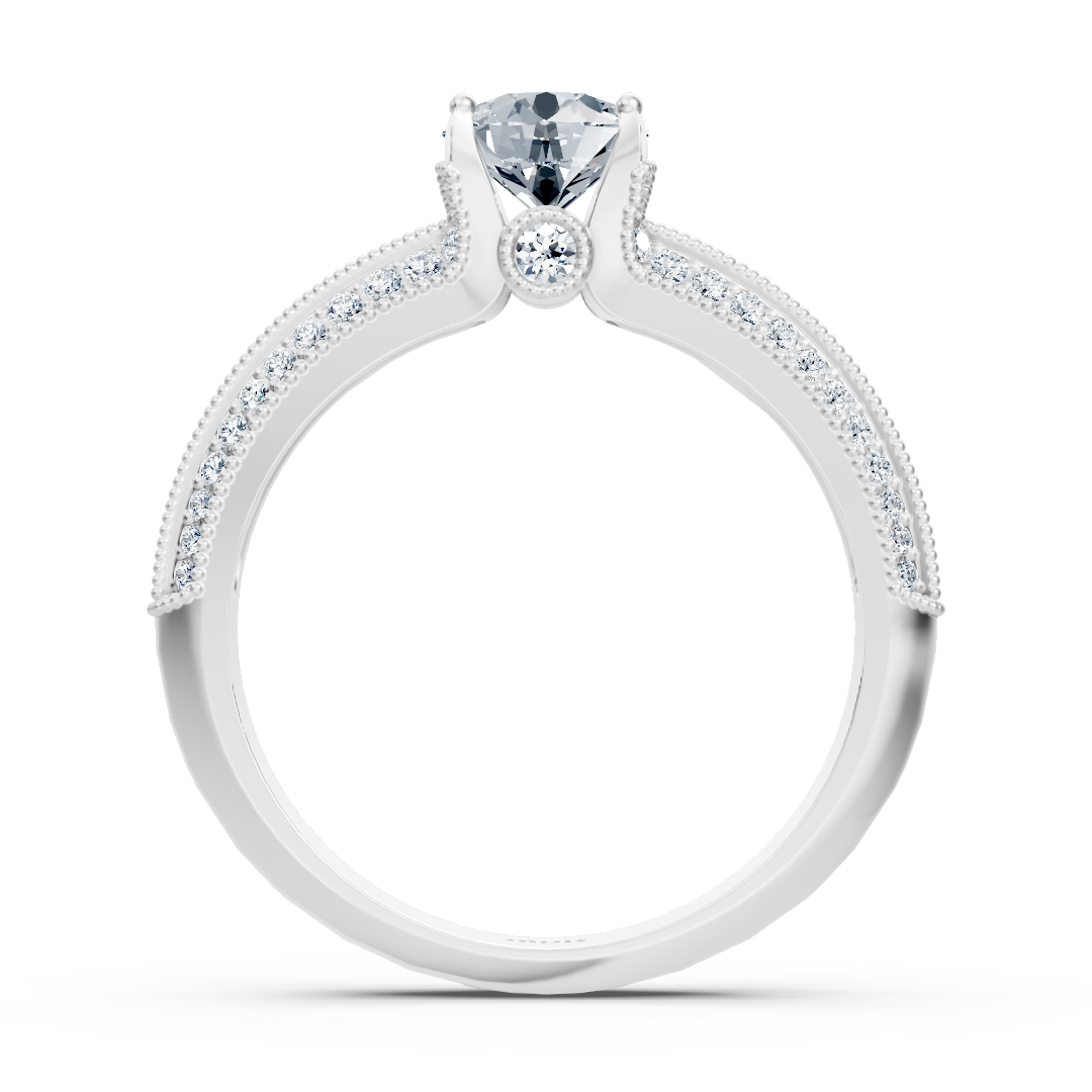 Bague en or blanc avec diamants - Scintillante et romantique