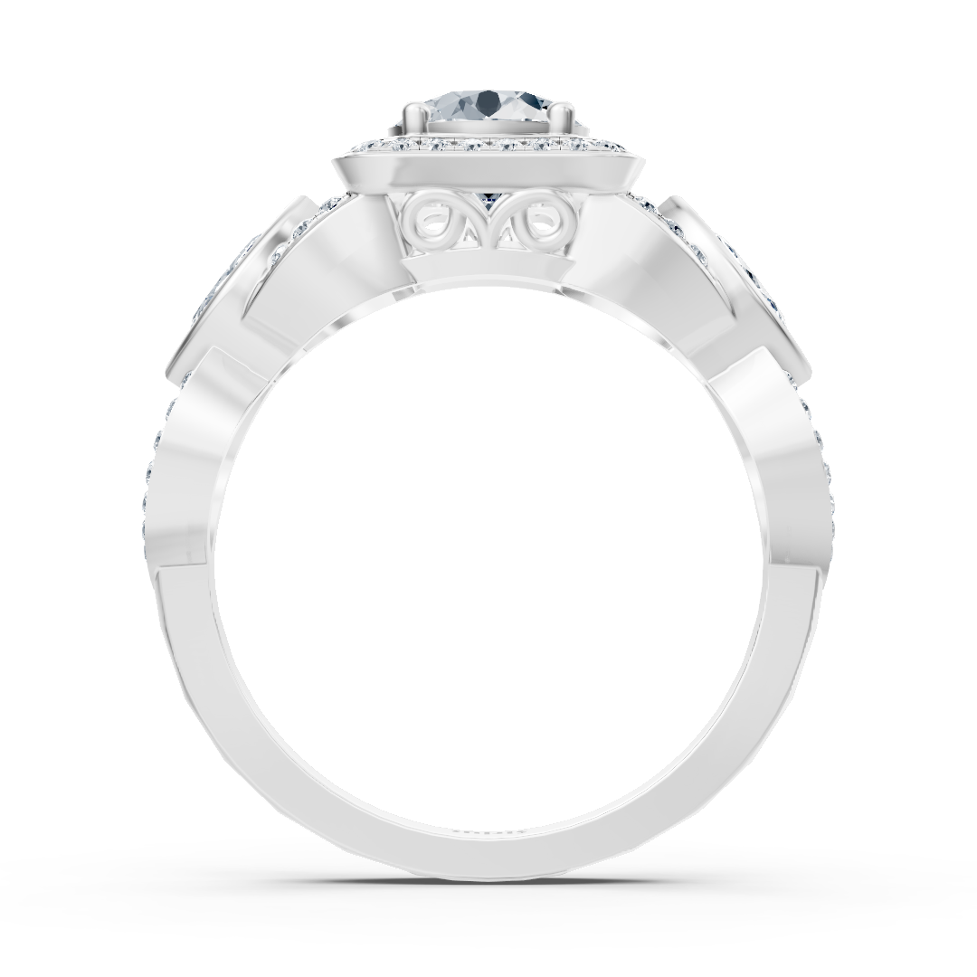 Graceful Marquise 14K White Gold Diamond Ring