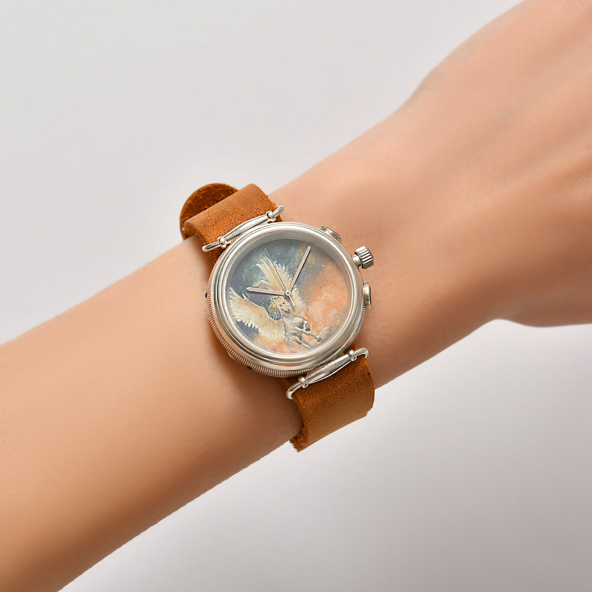 Unique Hand painted Pegasus Clock