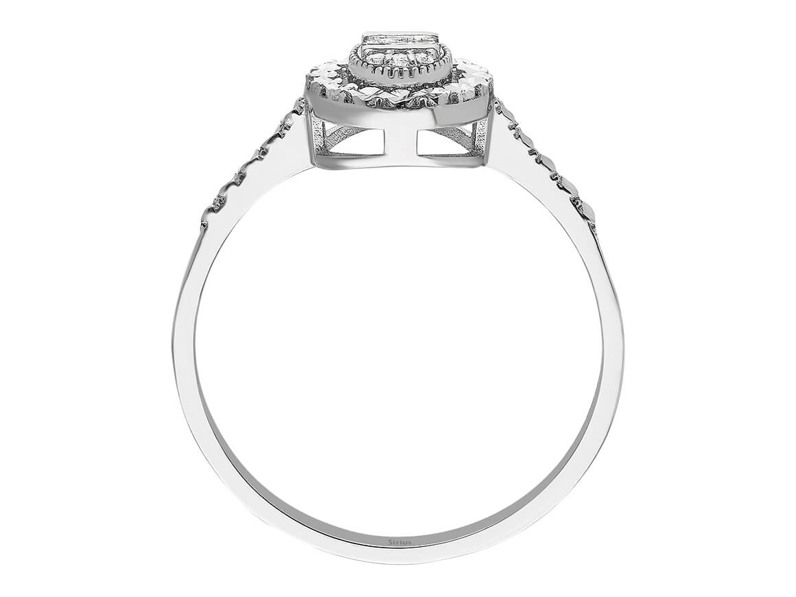 Birgie Baguette-Diamantring mit Diamantreihe