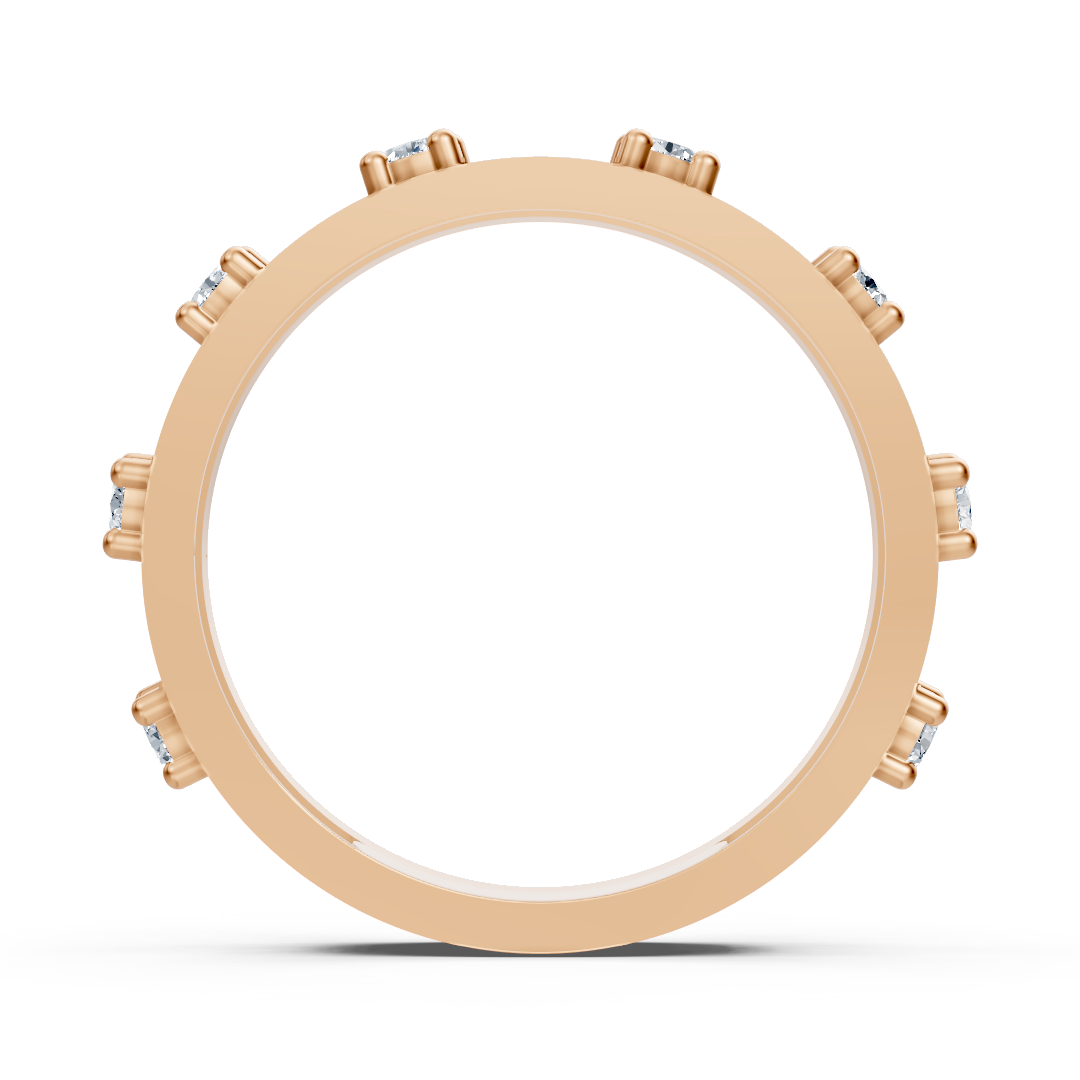 Anneau d'éternité en diamant en or rose 18K