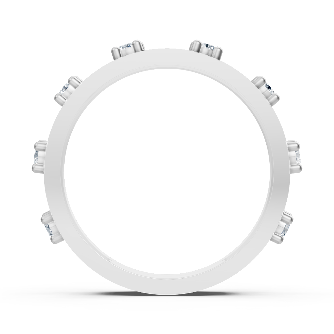 Anneau d'éternité en diamant en or blanc 18 carats