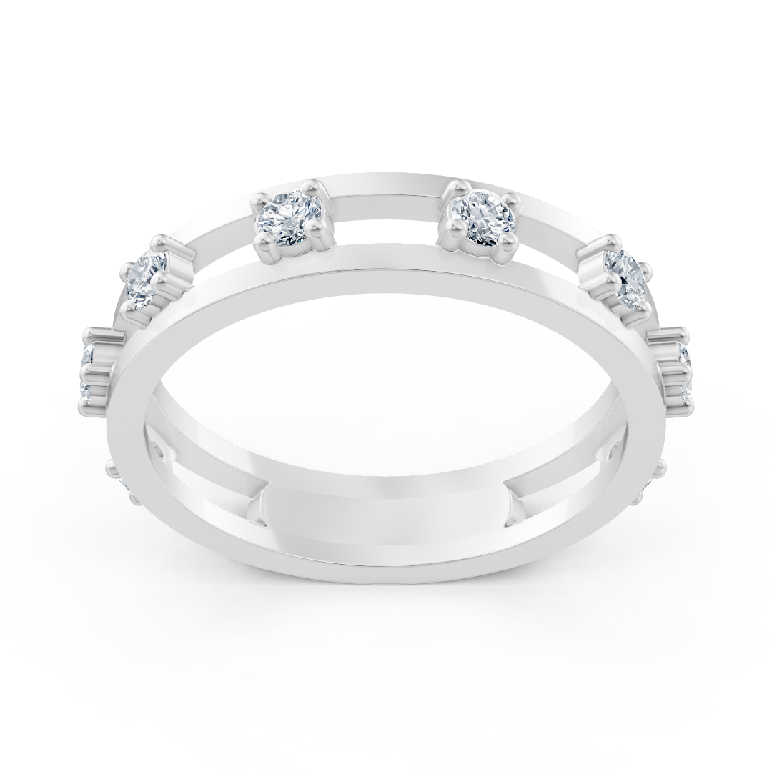 Anneau d'éternité en diamant en or blanc 18 carats