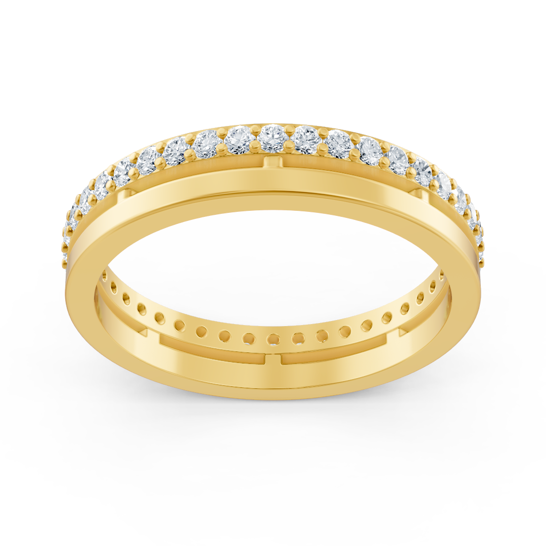 Diamond eternity ring 14K yellow gold – 0.42 ct