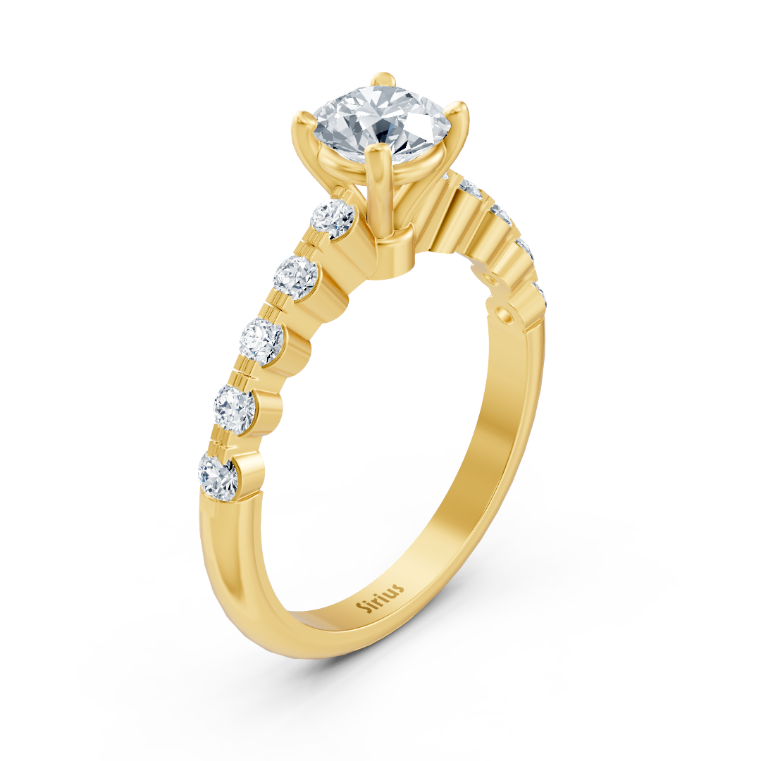 Klassischer Gelbgold Solitär Diamantring