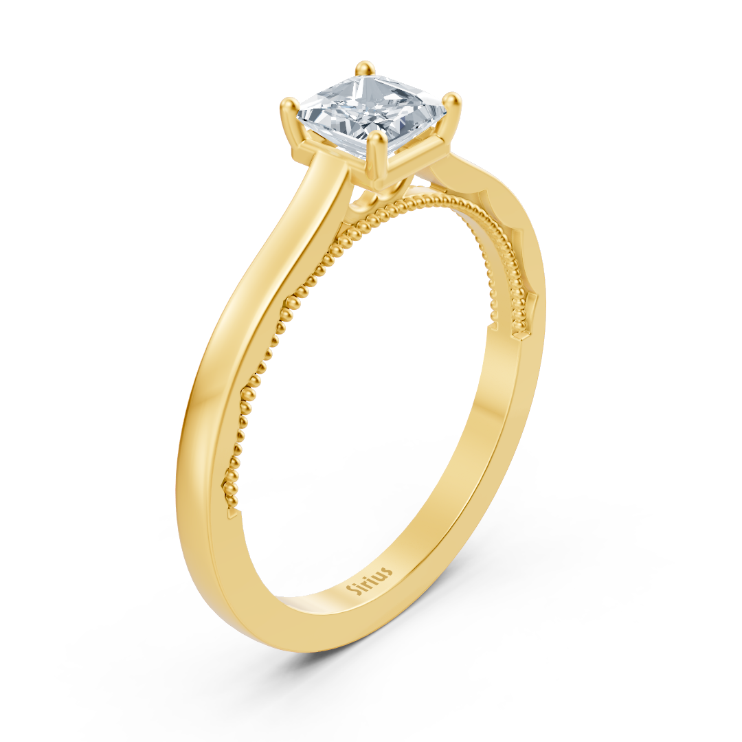 Solitaire diamond ring yellow gold