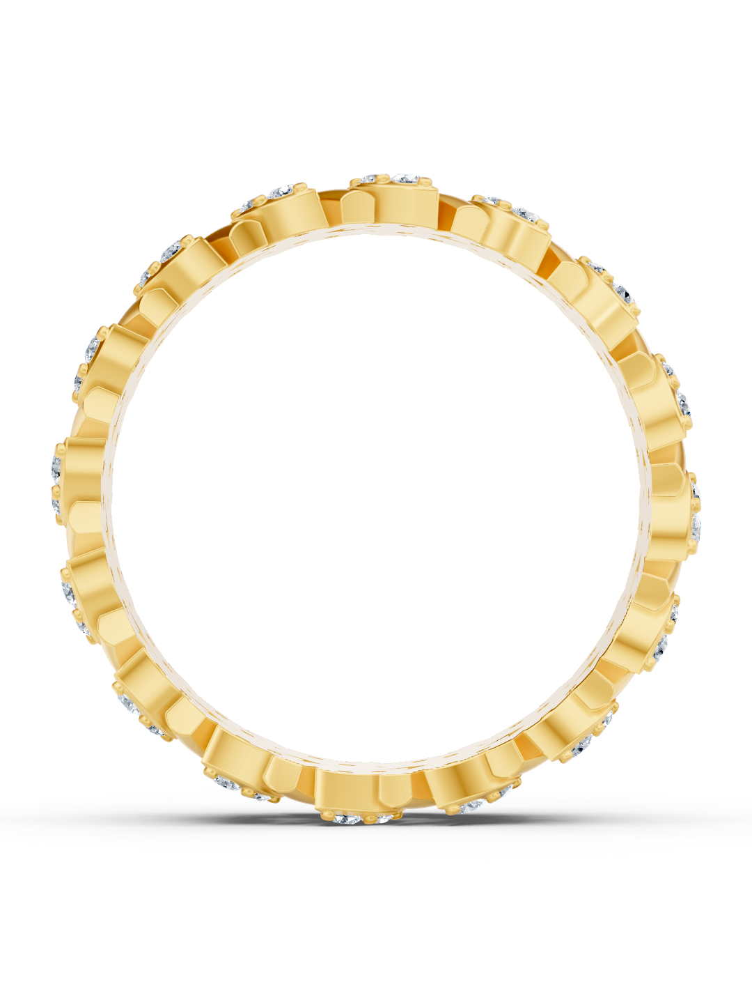 Birgie 14K Yellow Gold Eternity Ring with Diamonds