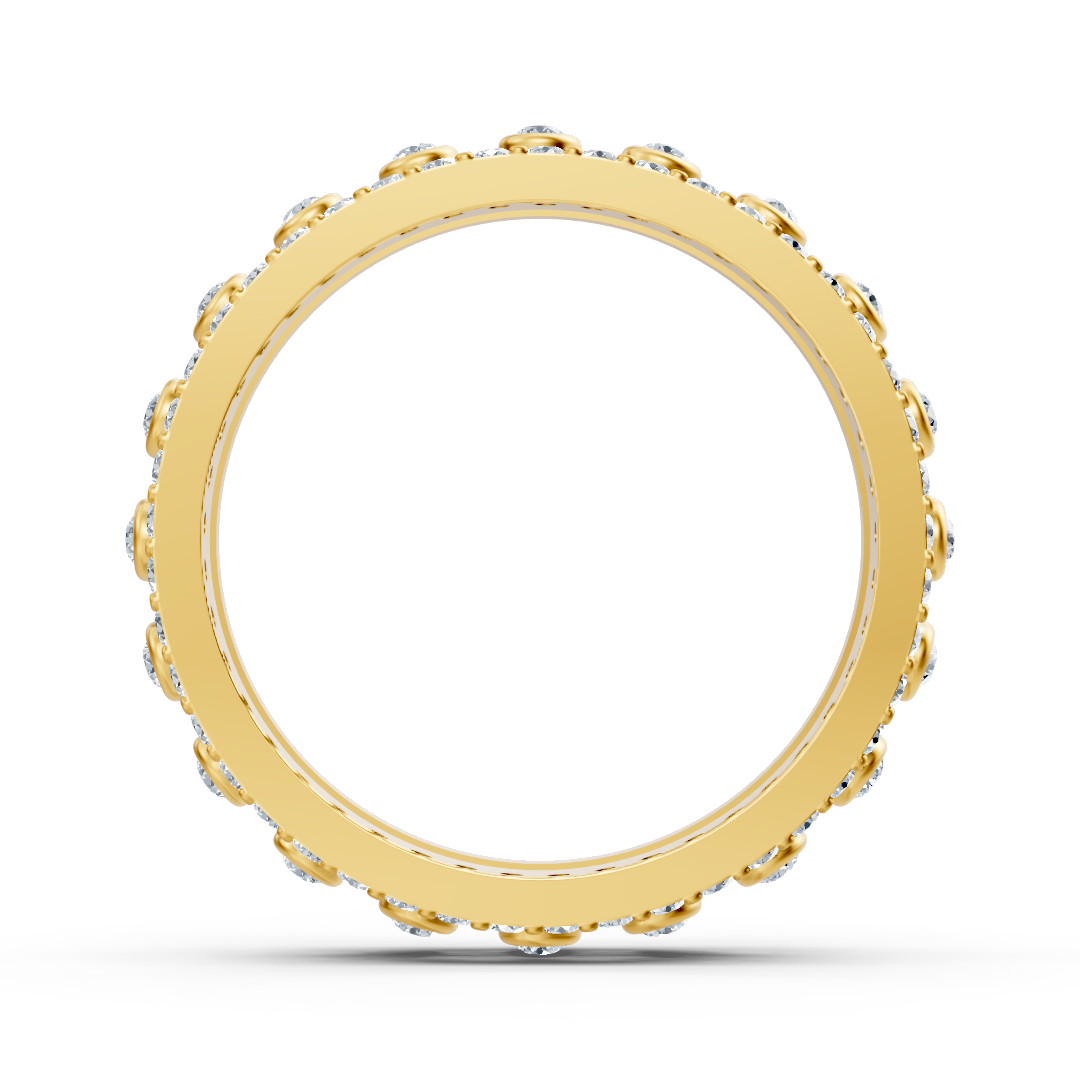 Bague Pırlanta Pavé en or jaune 14 carats « Glamour »