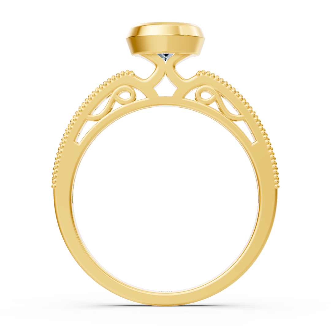 Classic solitaire diamond engagement ring in 14 carat yellow gold