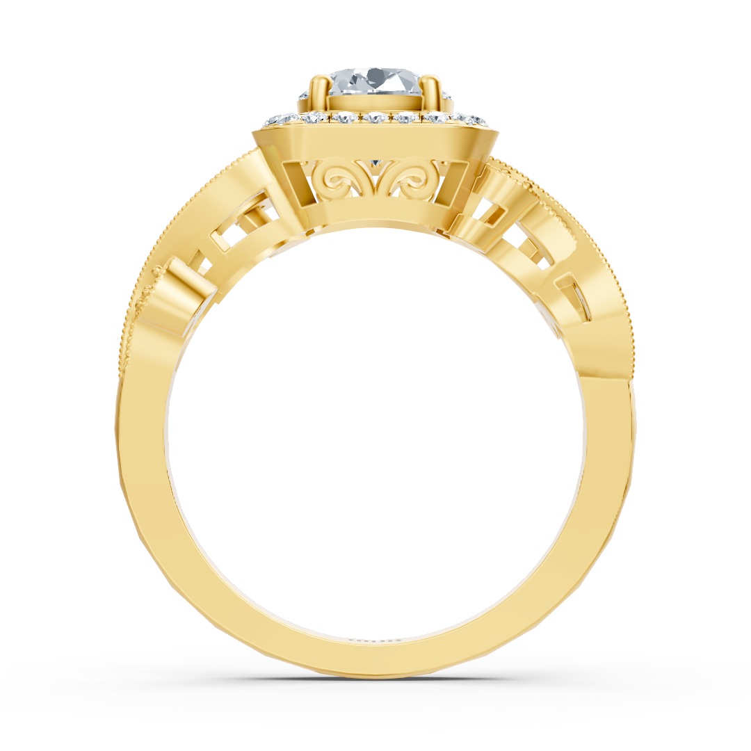 yellow gold vintage diamond engagement ring